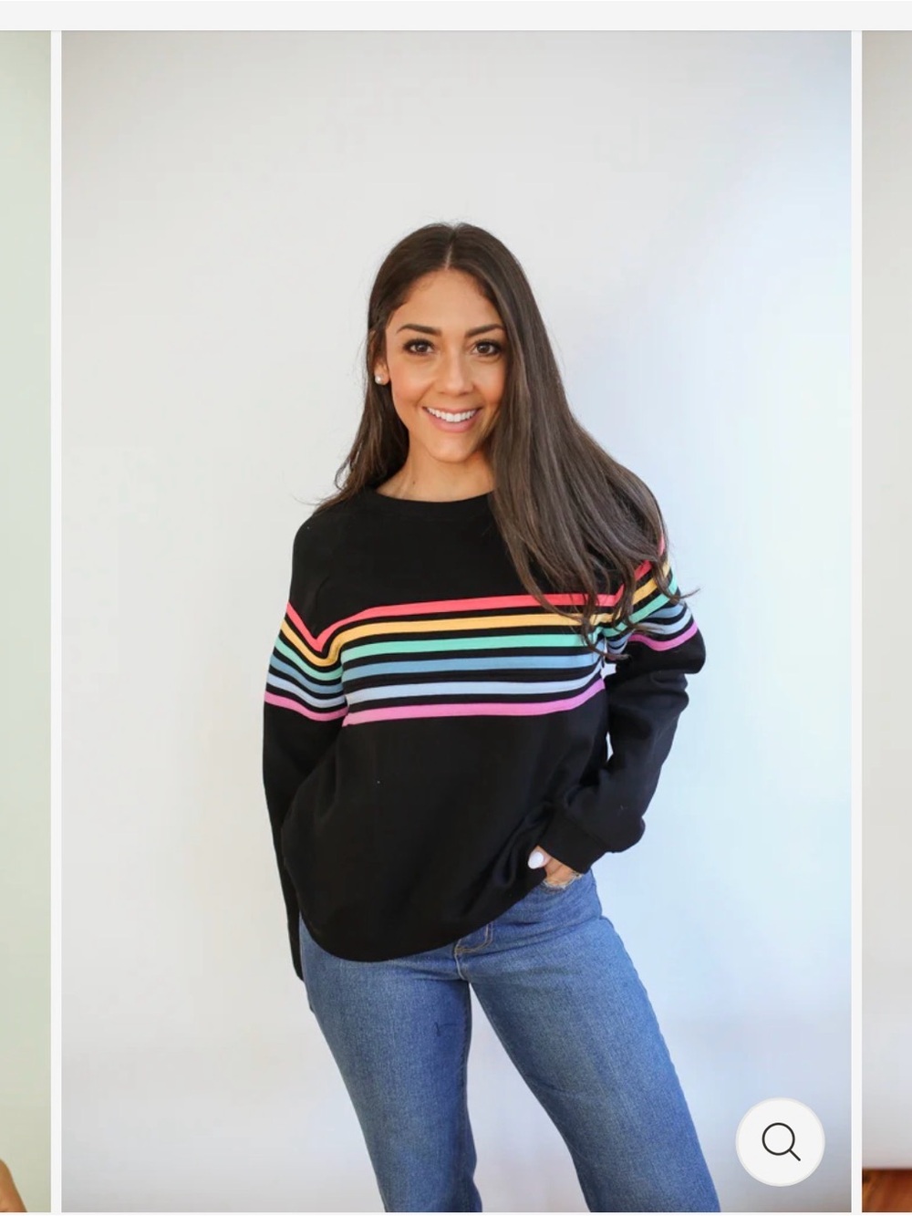 Movemama nursing  Stripe Crewneck Sweatshirt